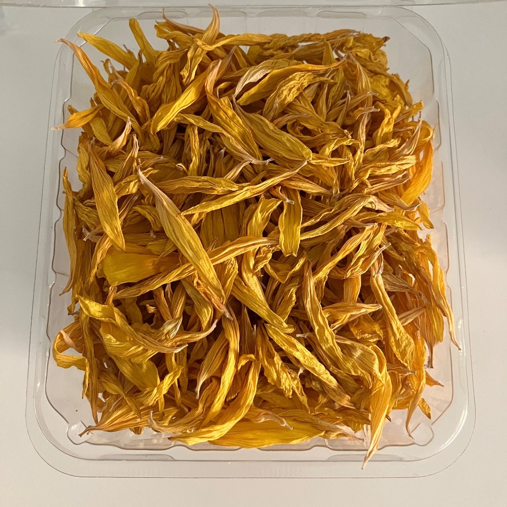 Dried sunflower petals golden yellow for arts, crafts, floral decor